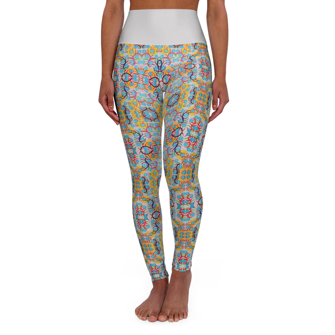 Slate Sunflower Yoga Leggings