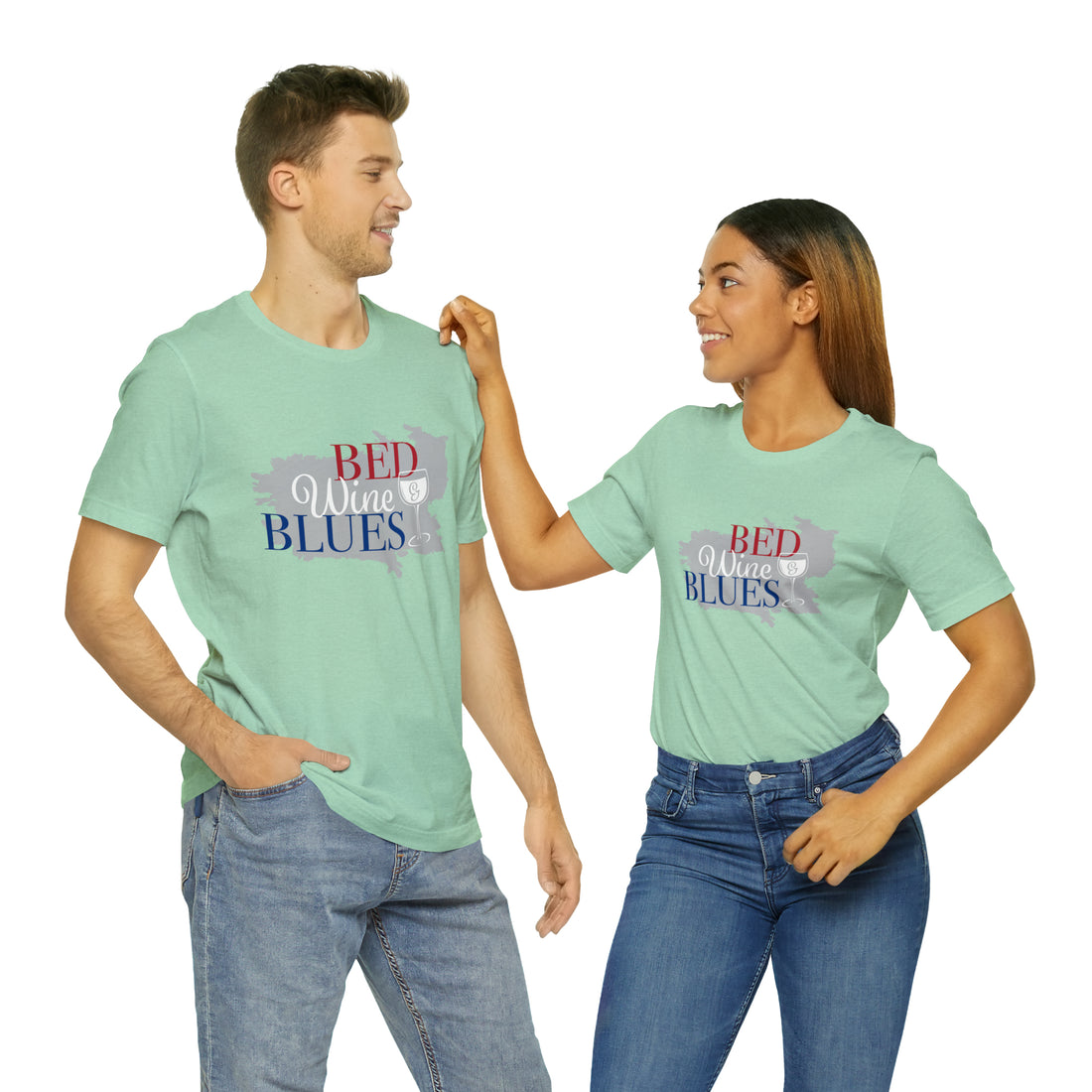 Unisex Jersey Bed & Wine Tee