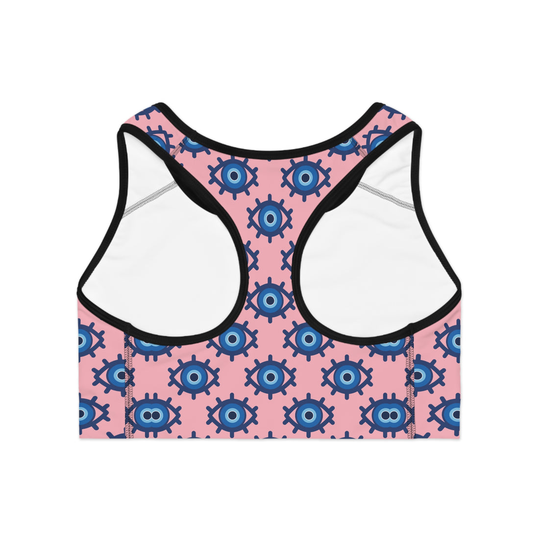 Blush Evil Eye (AOP) Sports Bra