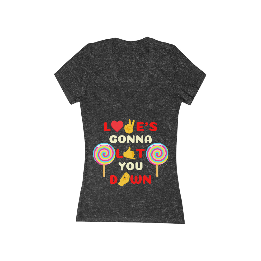 Women's Jersey Love Down V-Neck Tee