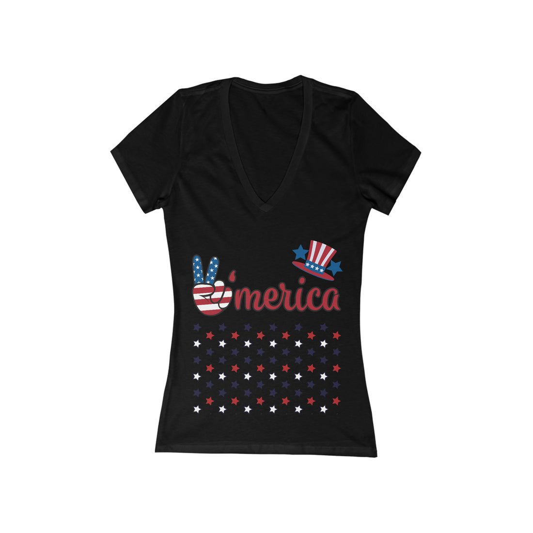 Women's Jersey American V-Neck Tee