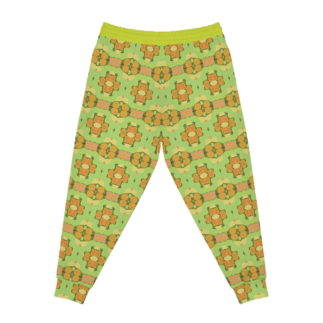 Lime Geometric Print Unisex Joggers