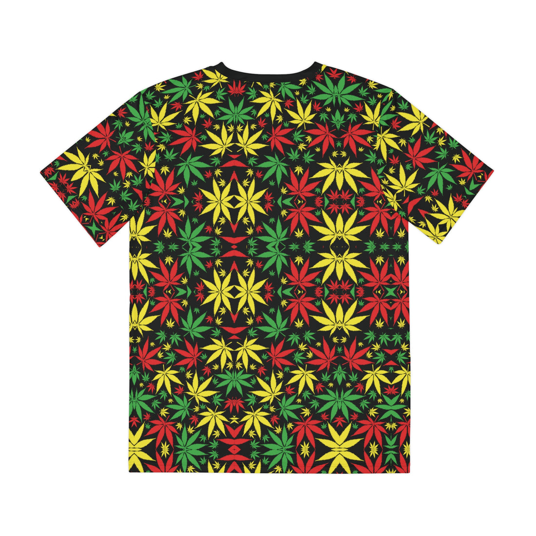 Black Tropical Men's Polyester Tee (AOP)