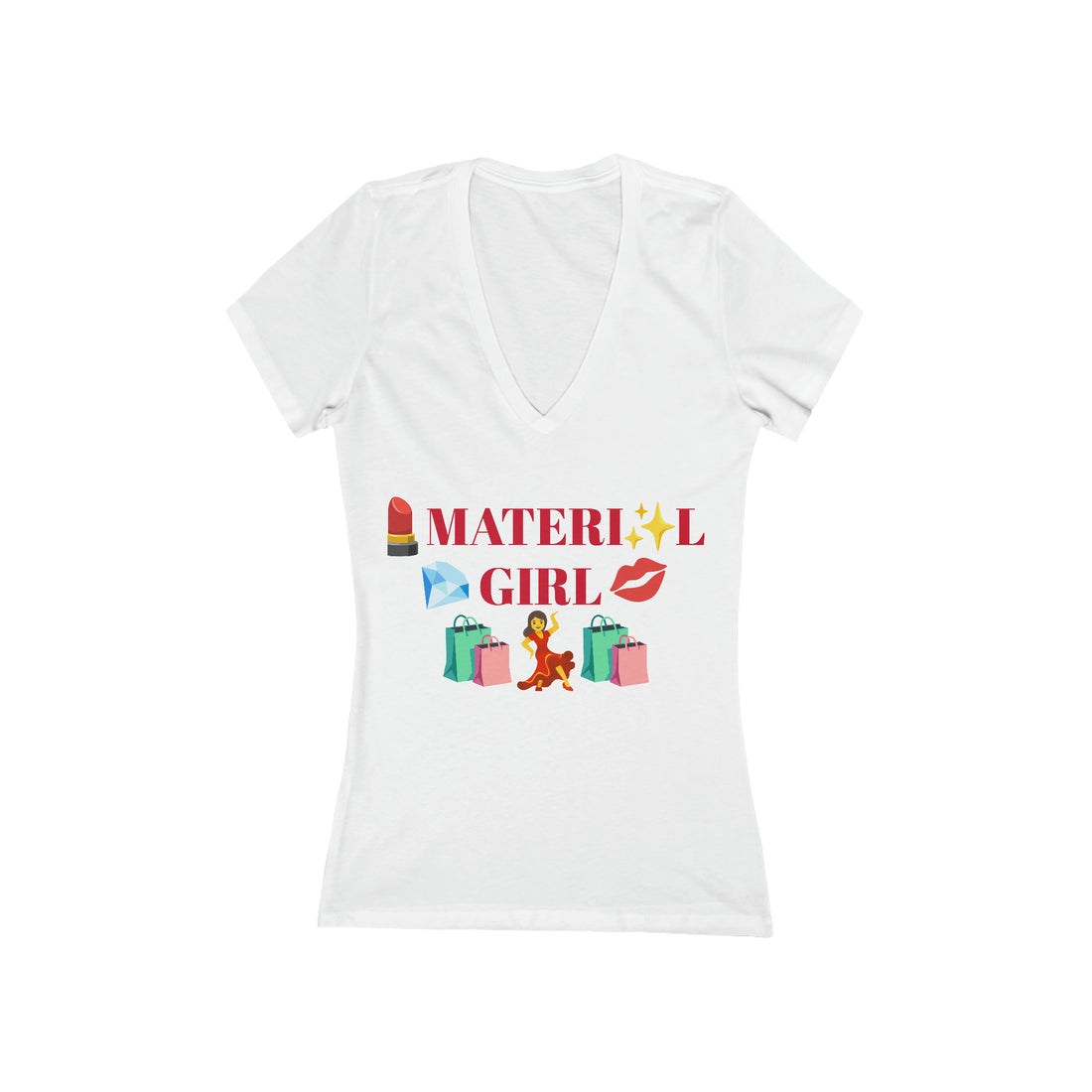 Women's Jersey Material Girl V-Neck Tee