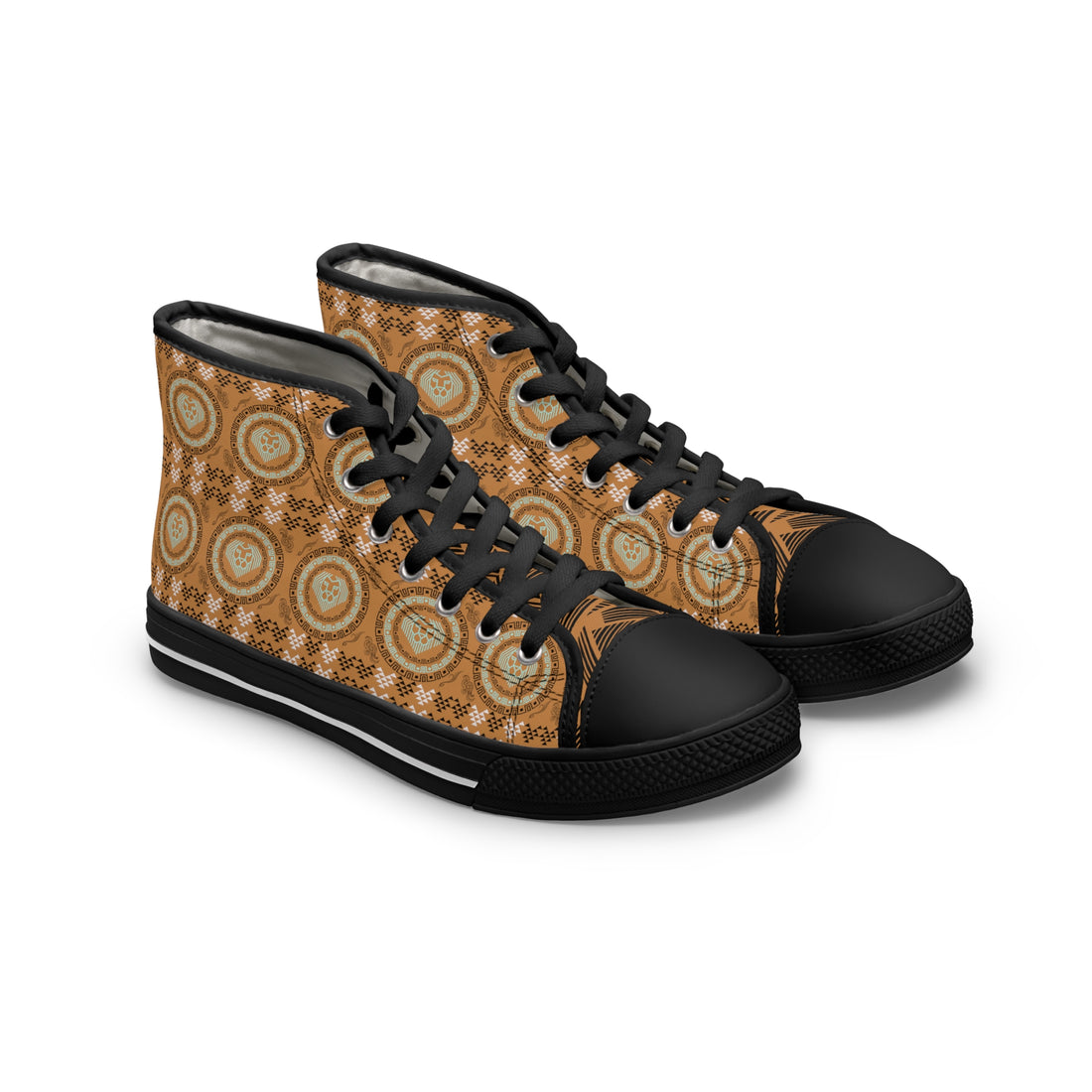 Tussock Geo Lion Head Women's High Top Sneakers