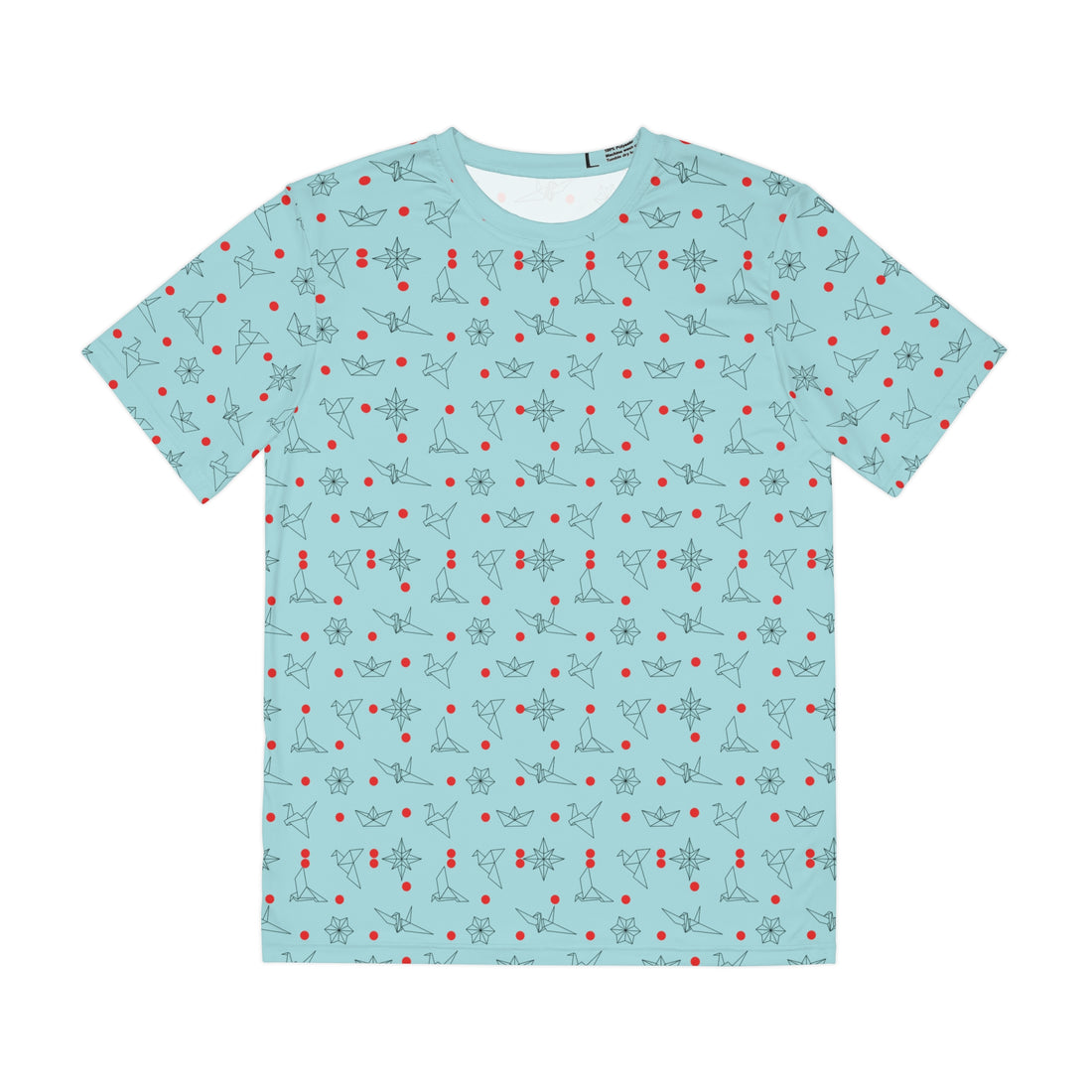Icy Blue Origami Men's Polyester Tee (AOP)