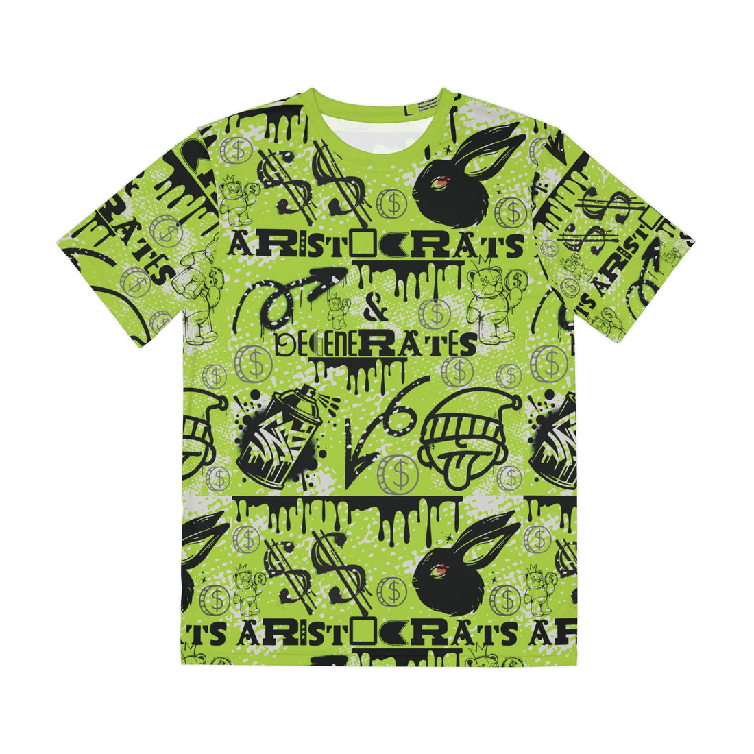 Lime Graphic Polar Men's Polyester Tee (AOP)