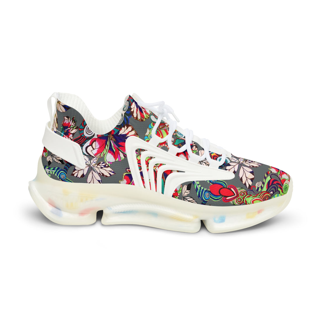Ash Floral Pop OTT Men's Mesh Knit Sneakers