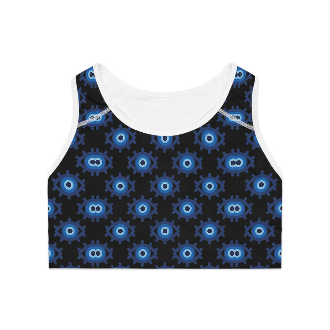 Black Evil Eye (AOP) Sports Bra