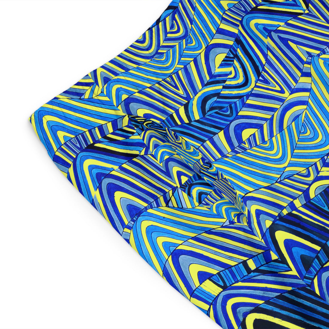 canary  sonic waves print board shorts for men