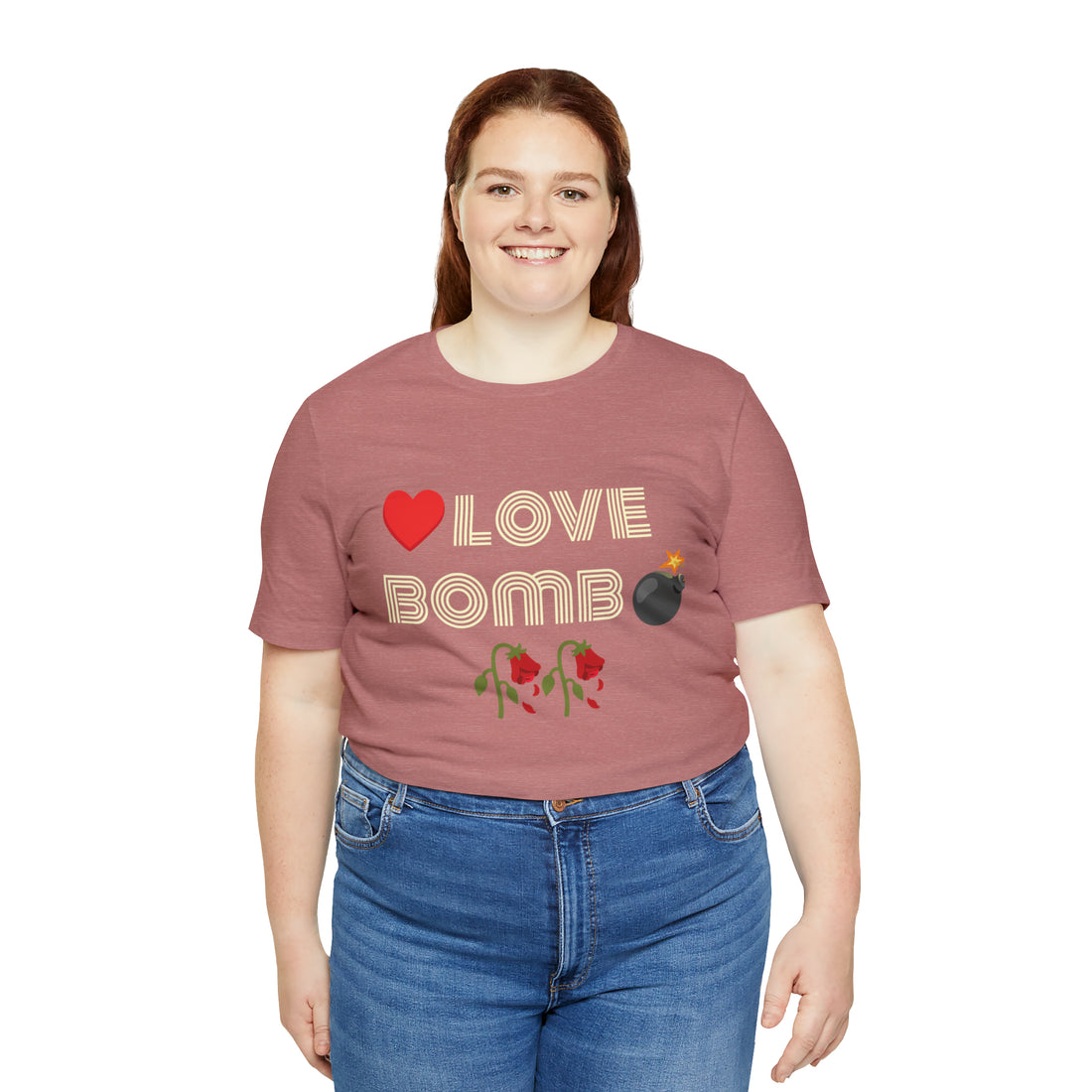 Unisex Love Bomb Typography Jersey Tee