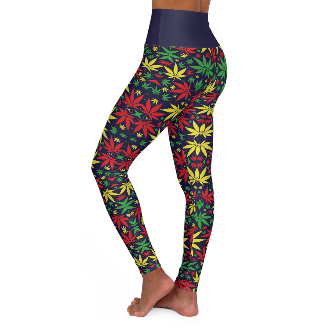 Ink Tropical Rasta Toned Yoga Leggings