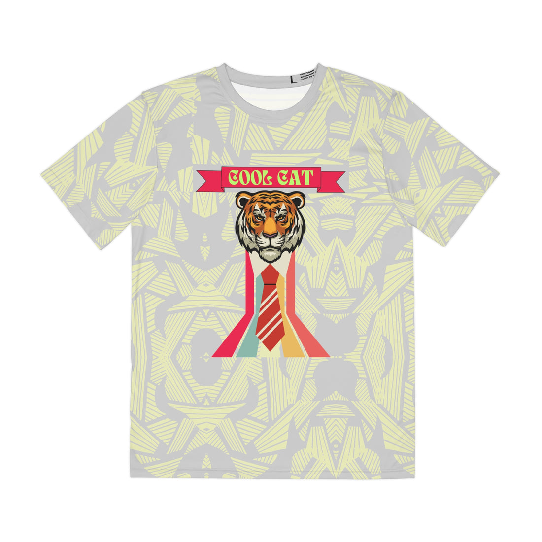 Slate Cool Cat Men's Polyester Tee (AOP)