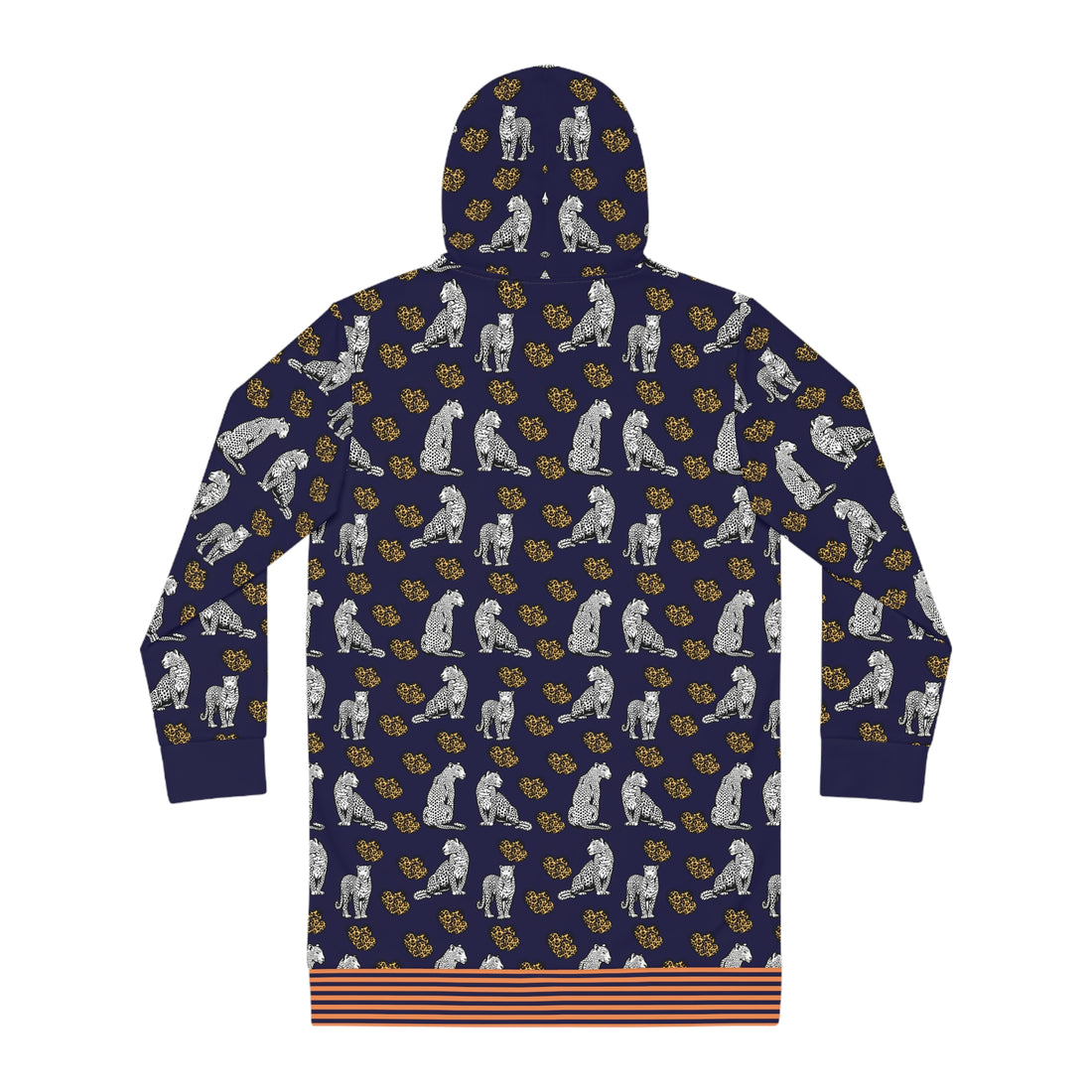 Ink Cheetah Hearts Hoodie Dress (AOP)