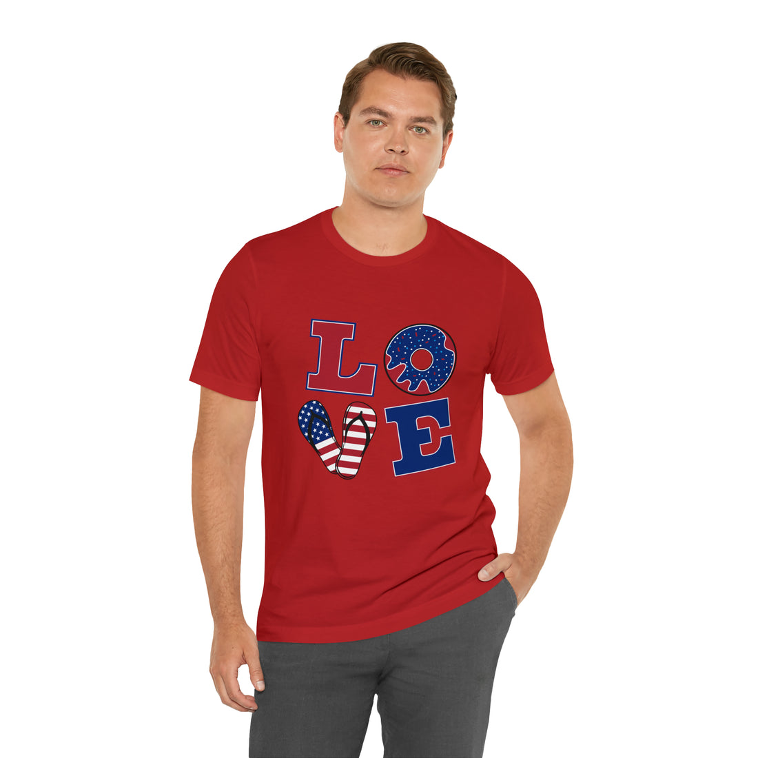 Unisex Jersey American Love Tee