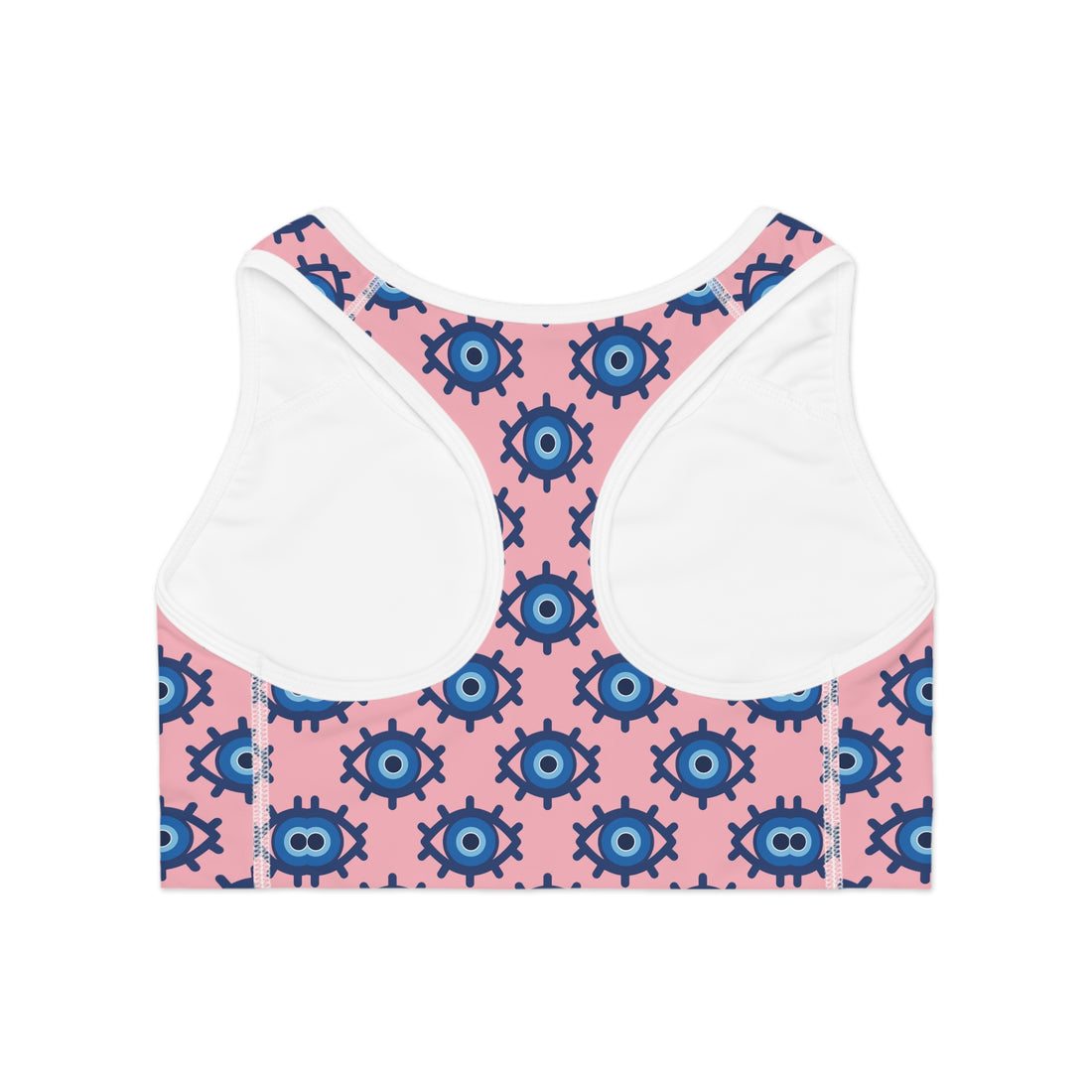 Blush Evil Eye (AOP) Sports Bra