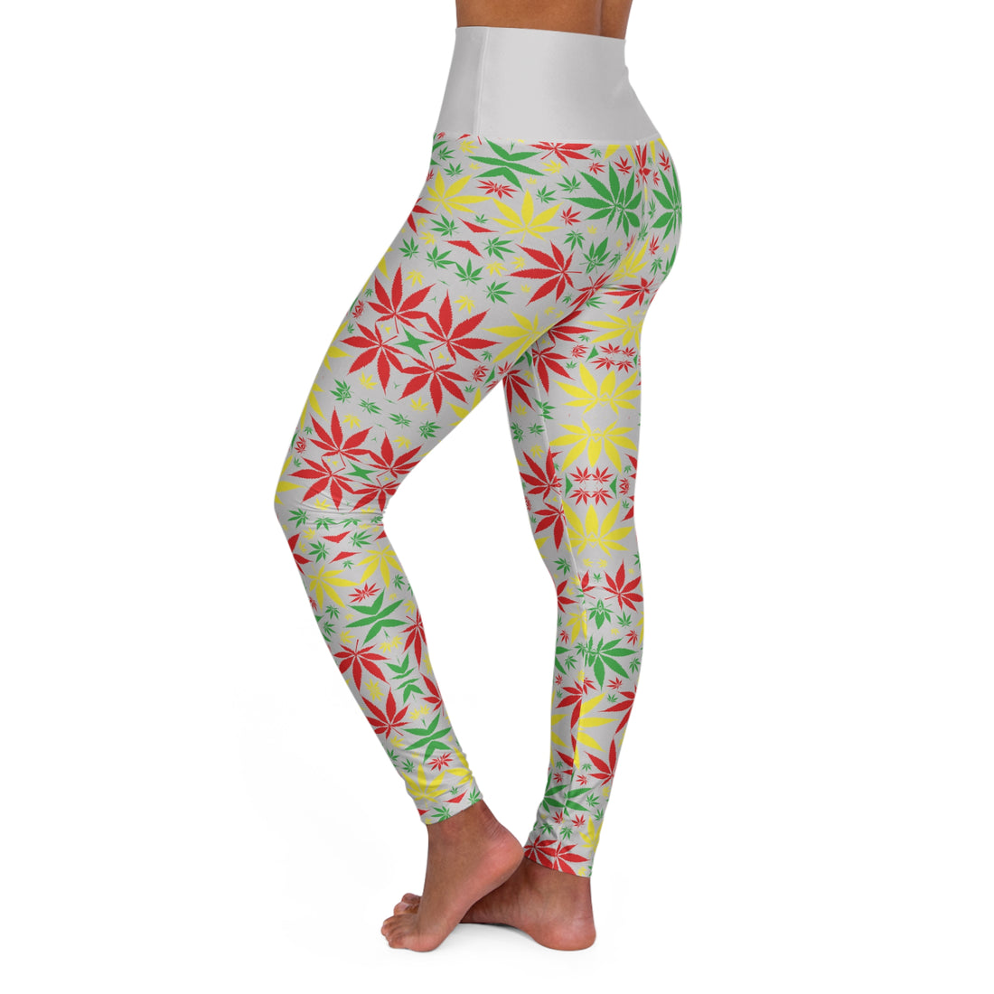 Slate Tropical Rasta Toned Yoga Leggings