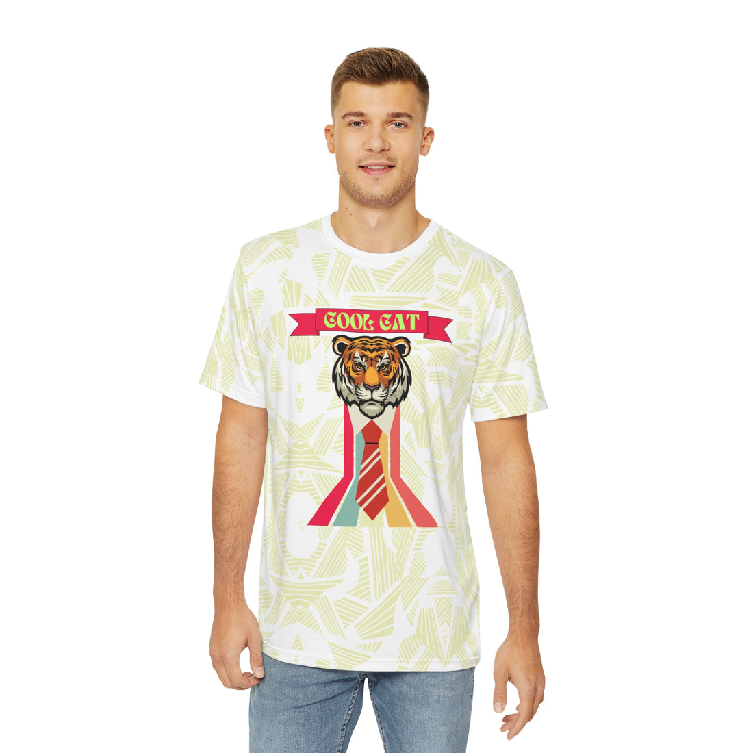 Cool Cat Men's Polyester Tee (AOP)