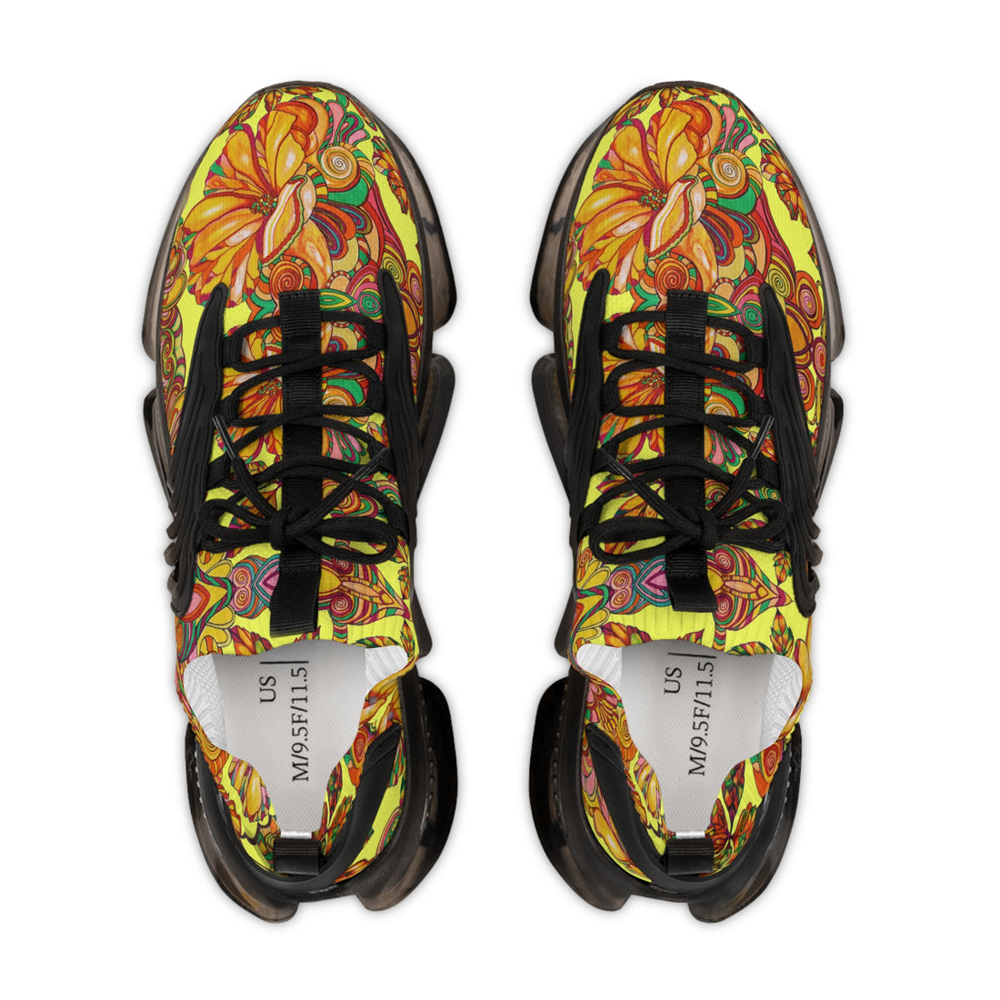 Canary Artsy Floral OTT Men's Mesh Knit Sneakers