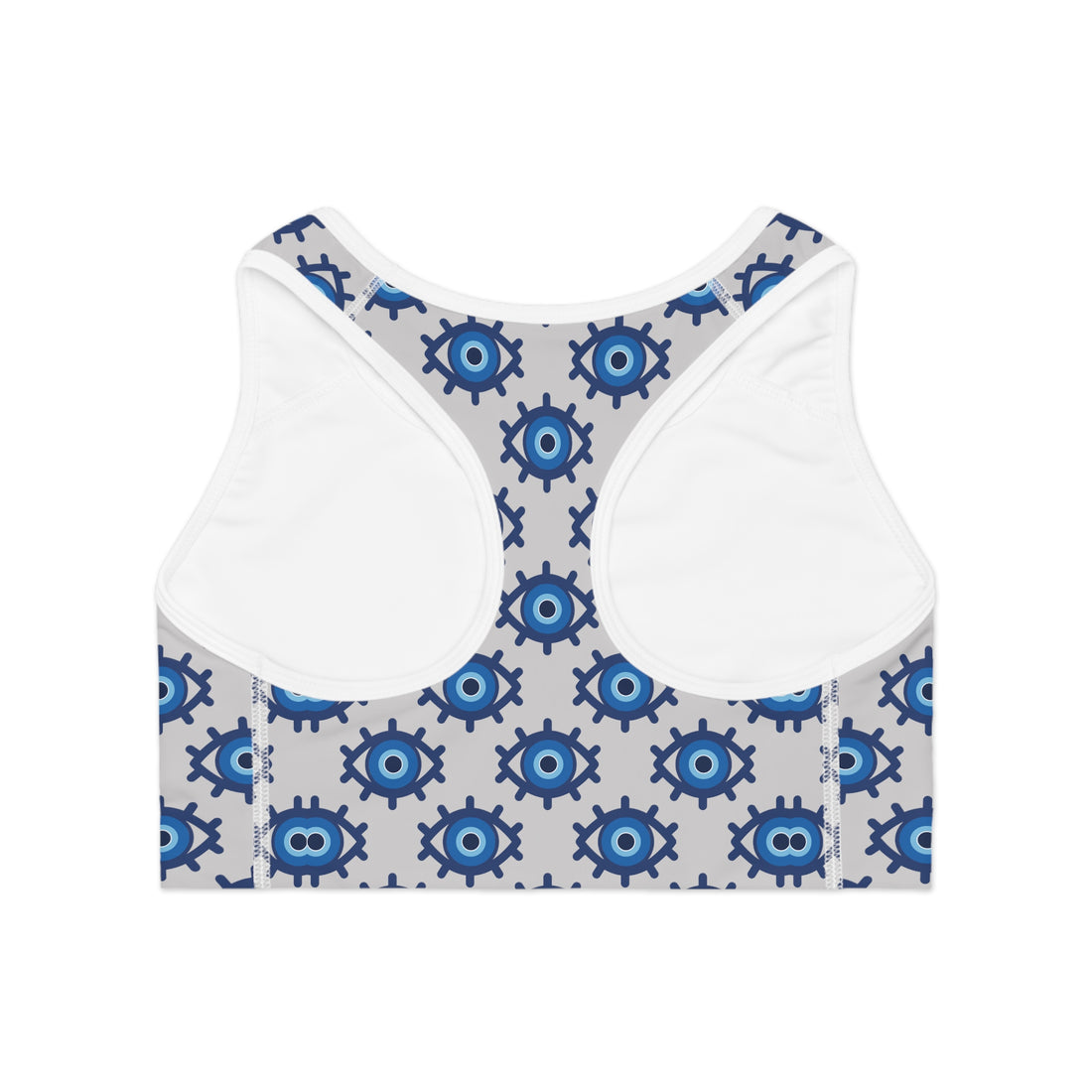 Slate Evil Eye (AOP) Sports Bra