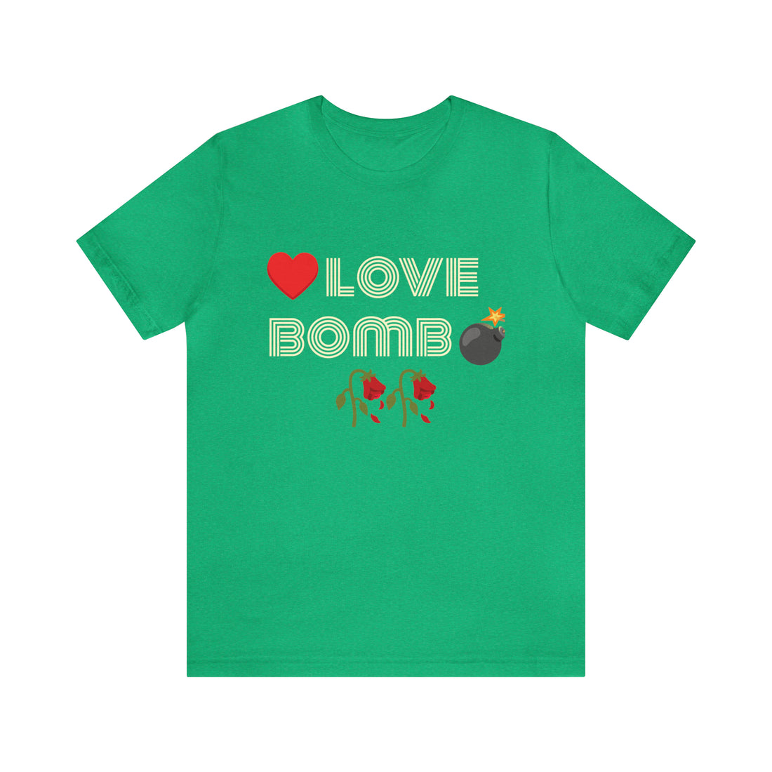 Unisex Love Bomb Typography Jersey Tee