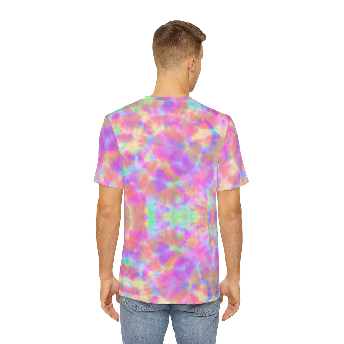 Tye Dye Skull Men's Polyester Tee (AOP)