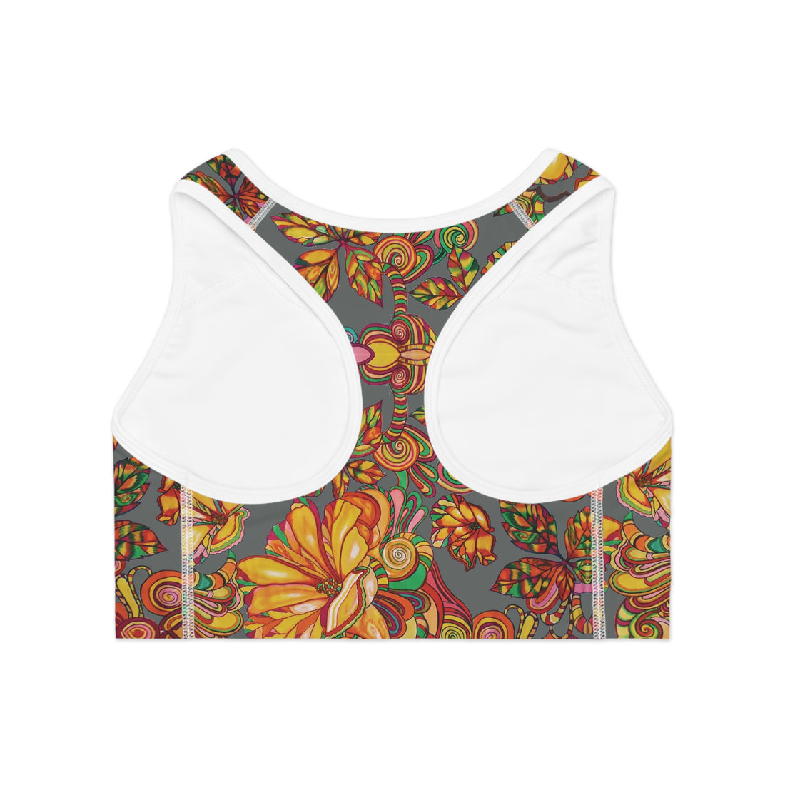 Ash Artsy Floral Racer Back (AOP) Sports Bra