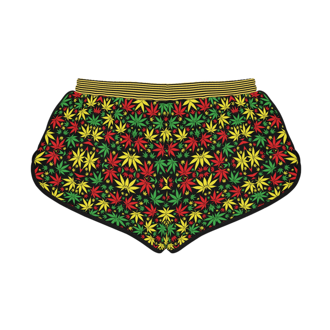 Black Tropical Rasta Toned Relaxed Gym Shorts