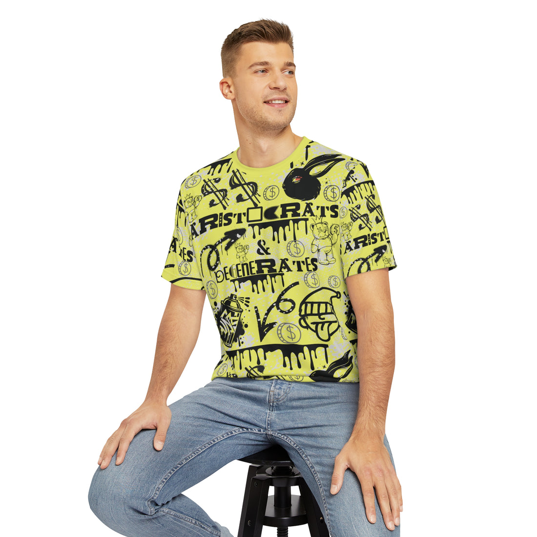 Canary Graphic Polar Men's Polyester Tee (AOP)