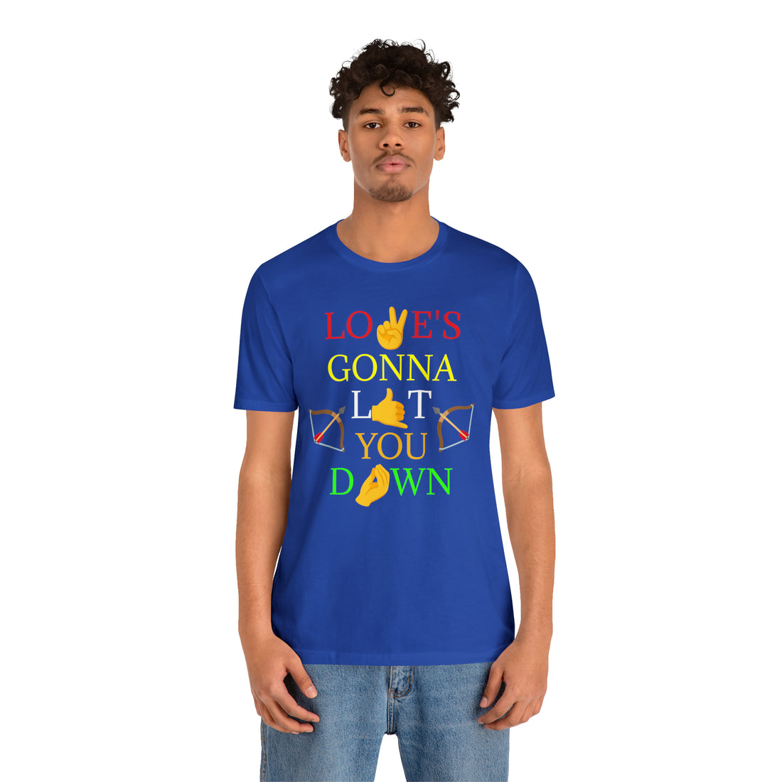 Unisex Love Down Typography Jersey Tee