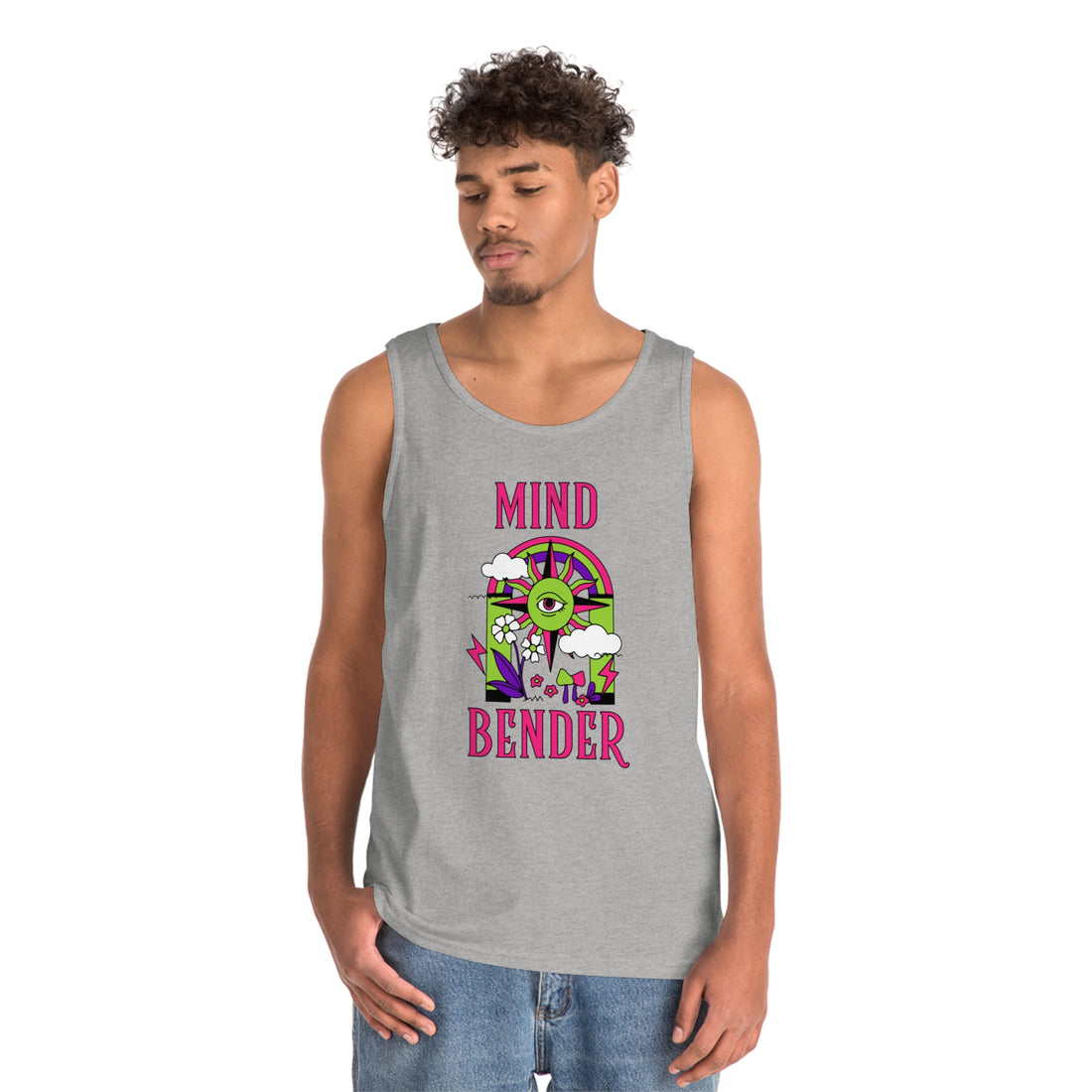 Mind Bender Psychedelic Print Unisex Tank Top