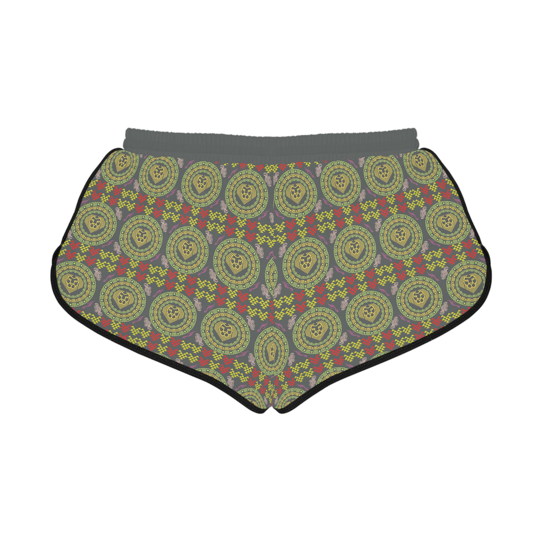 Ash Geo Lion Head Relaxed Gym Shorts