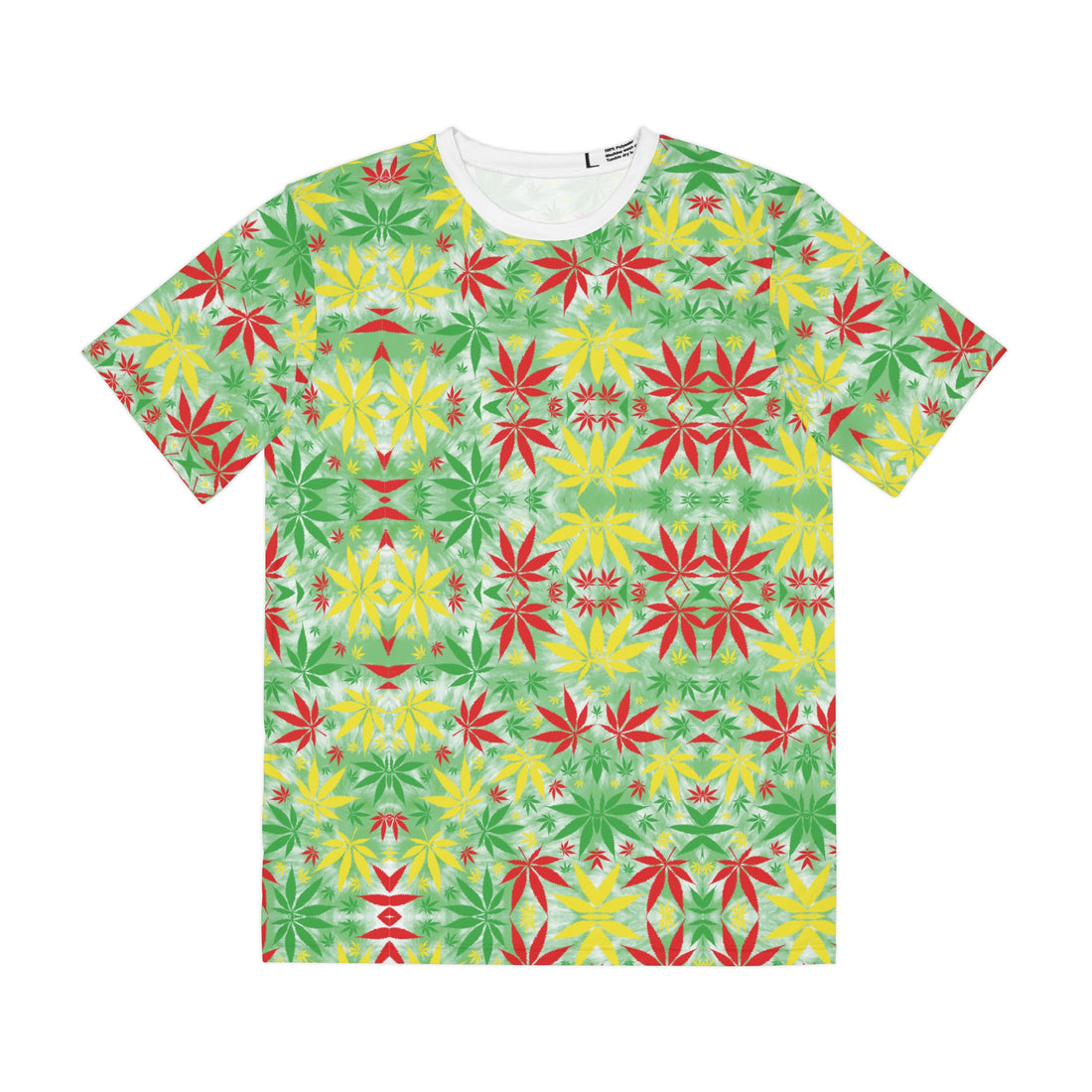 Green Tye Dye Tropical Men's Polyester Tee (AOP)