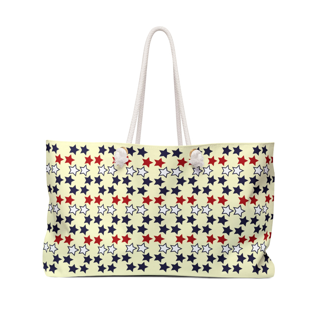 Cream Starry Weekender Tote Bag