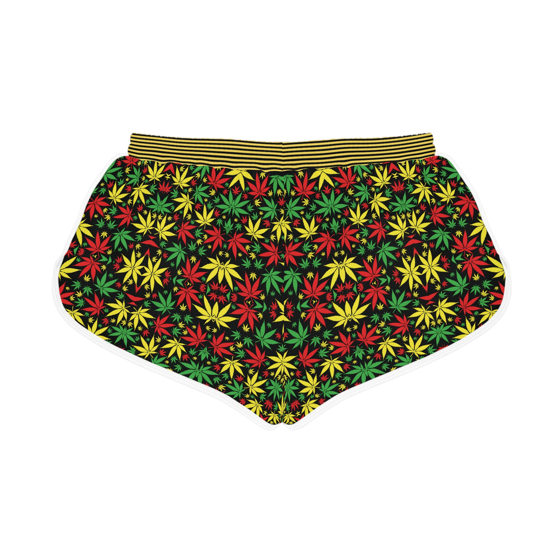 Black Tropical Rasta Toned Relaxed Gym Shorts
