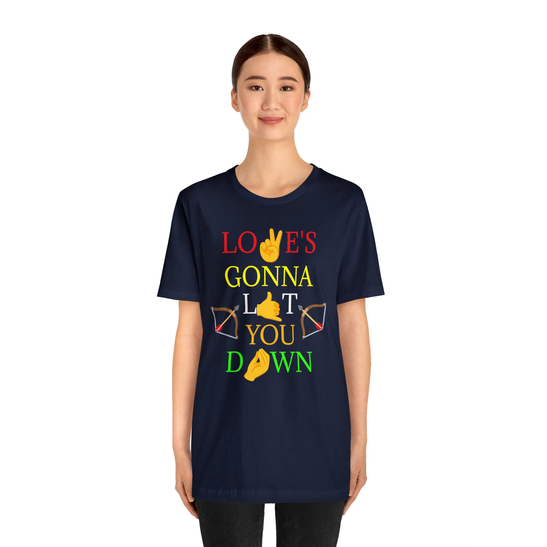 Unisex Love Down Typography Jersey Tee