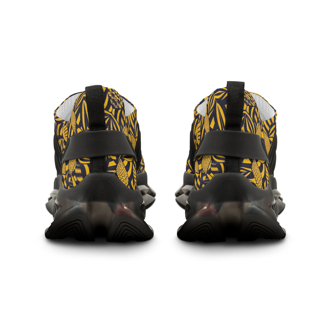 Yellow Tropical Minimalist OTT Men's Mesh Knit Sneakers