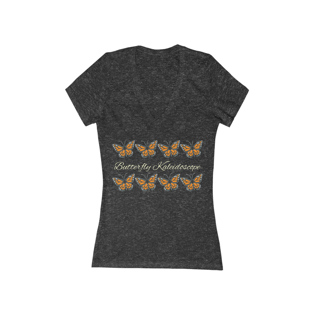 Women's Jersey Butterfly Kaleidoscope V-Neck Tee