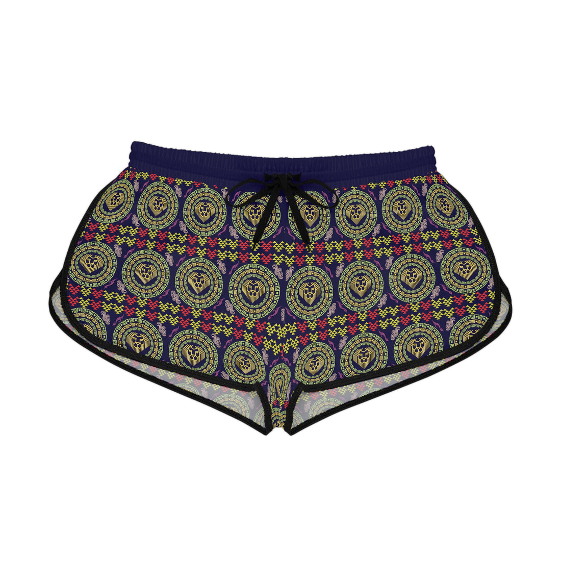 Ink Geo Lion Head Relaxed Gym Shorts