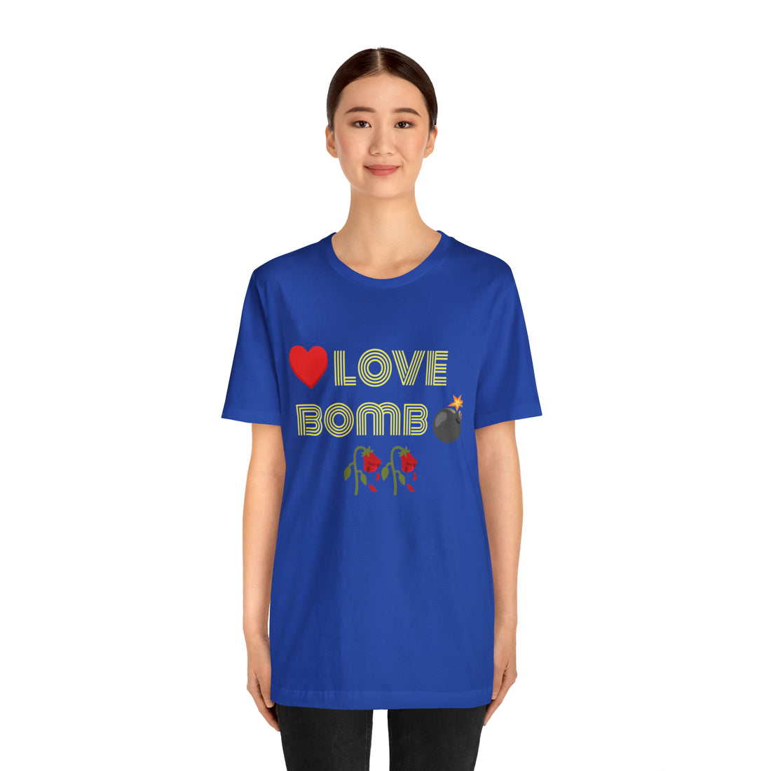 Unisex Love Bomb Typography Jersey Tee