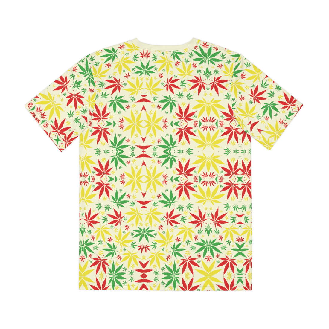 Cream Tropical Men's Polyester Tee (AOP)