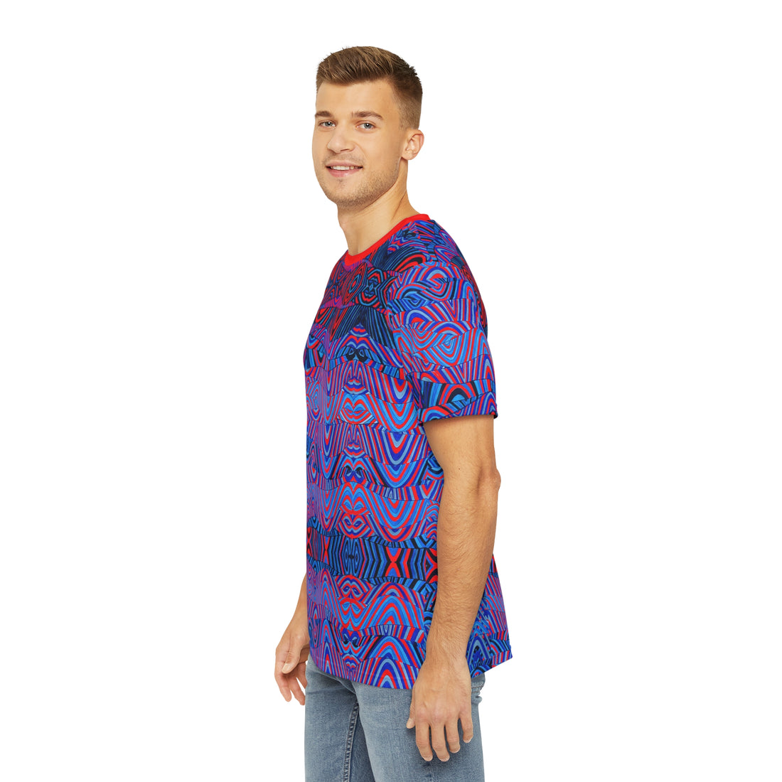 Red Sonic Men's Polyester Tee (AOP)