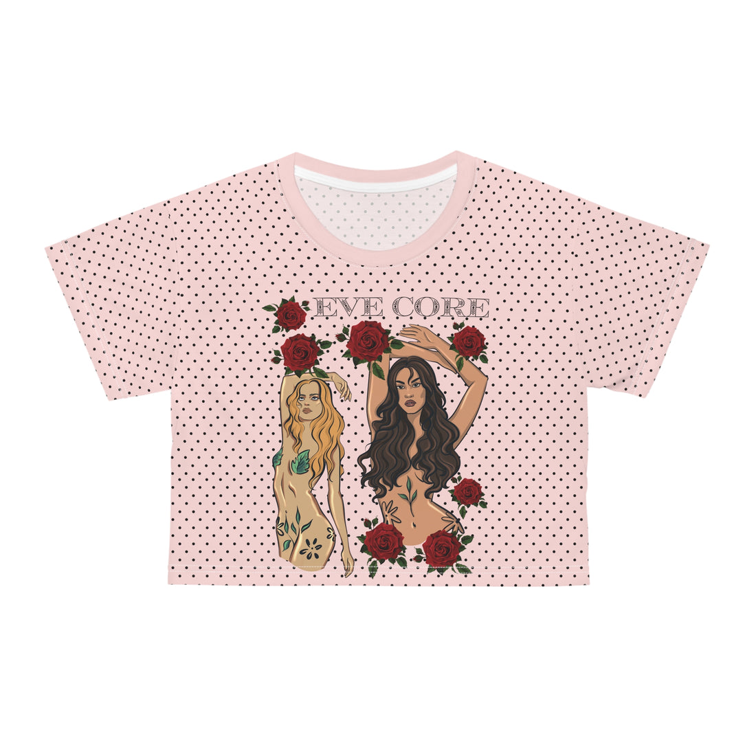 Pale Pink Eve Core AOP Crop Tee