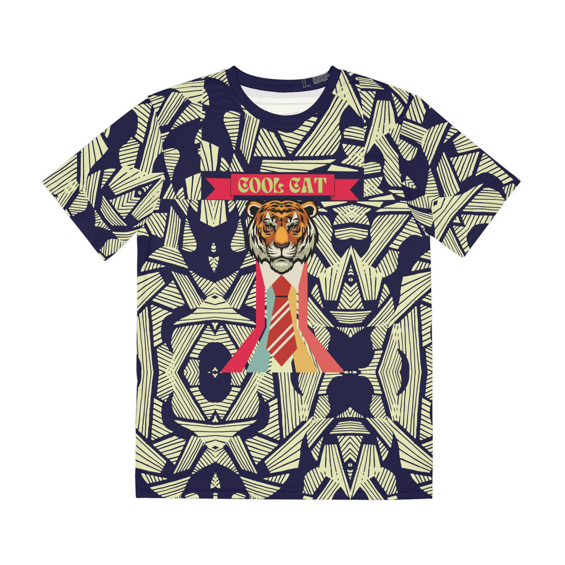 Ink Cool Cat Men's Polyester Tee (AOP)