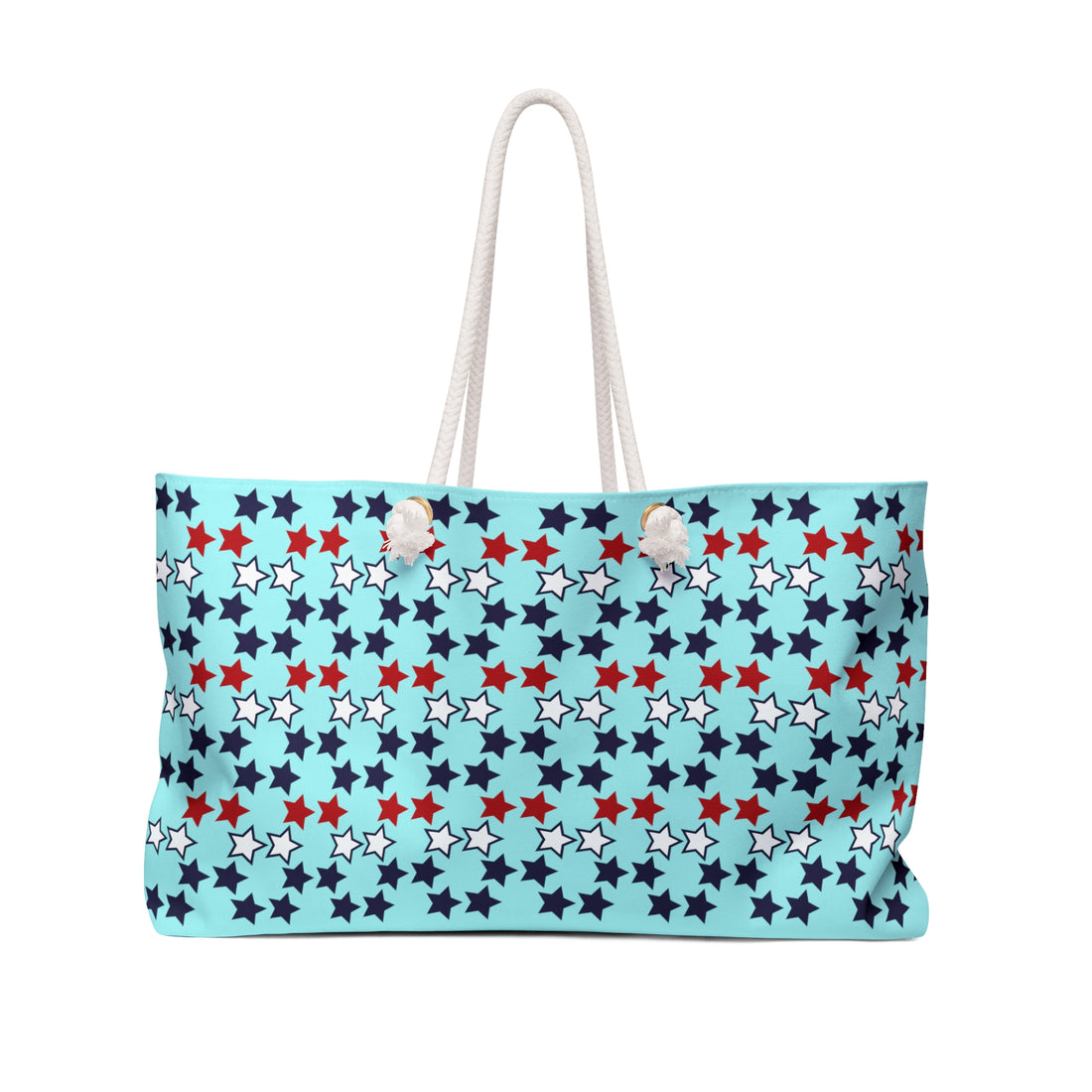 Icy Blue Starry Weekender Tote Bag