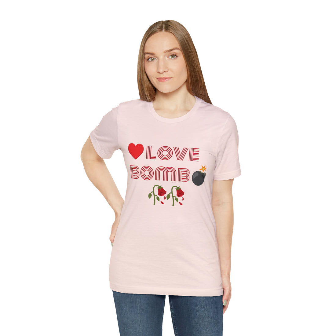 Unisex Love Bomb Typography Jersey Tee