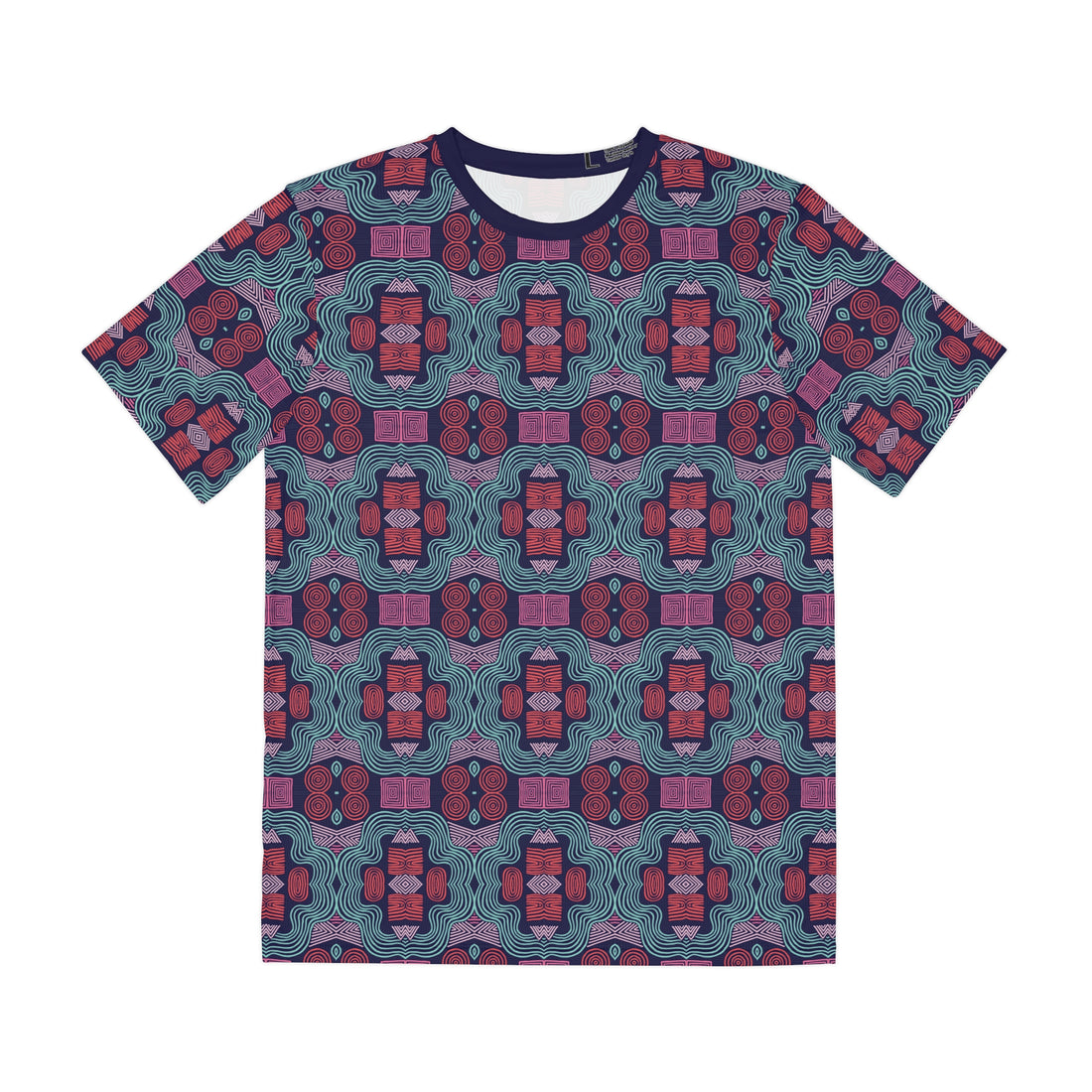 Ink Geometric Print Men's Polyester Tee (AOP)