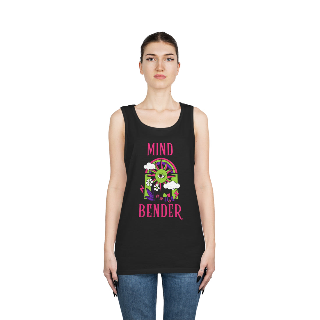 Mind Bender Psychedelic Print Unisex Tank Top