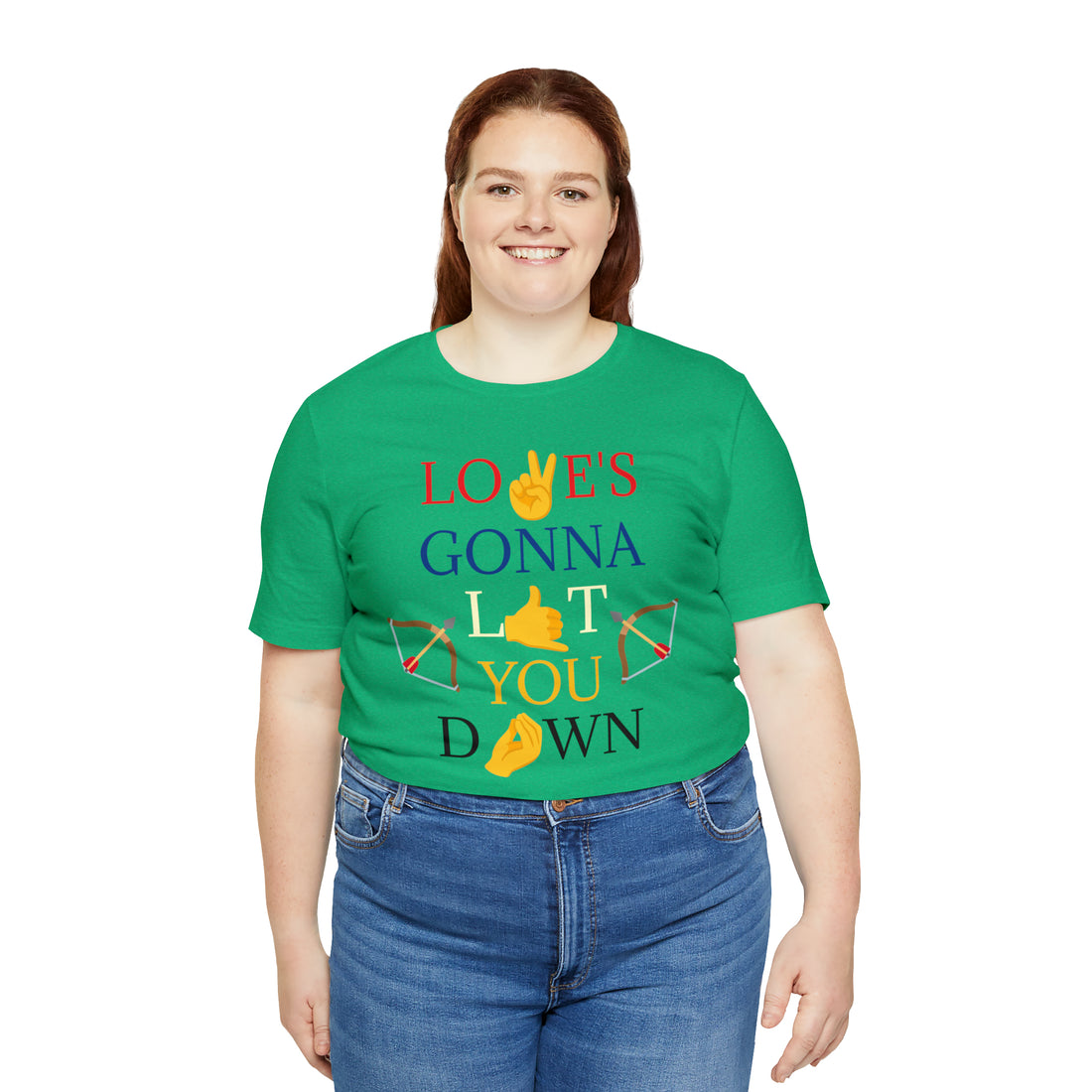 Unisex Love Down Typography Jersey Tee