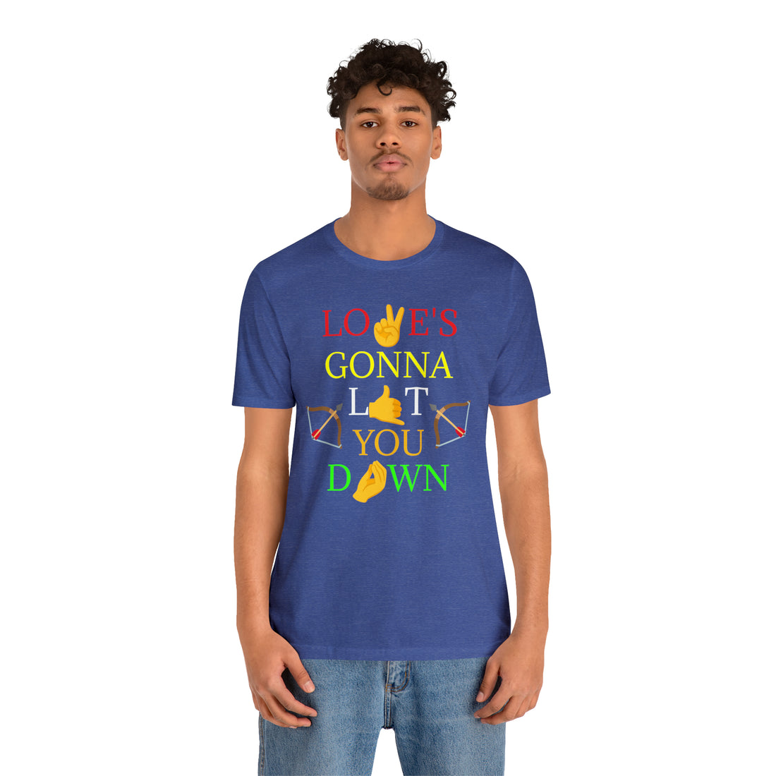 Unisex Love Down Typography Jersey Tee